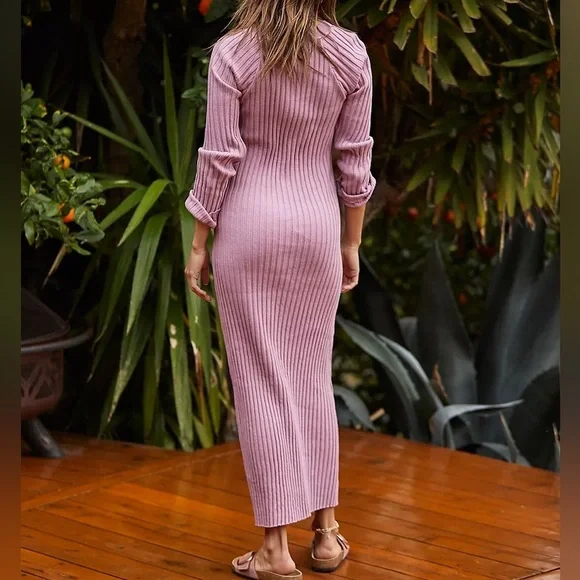 Free People Walk About Maxi Dress FP Beach Pink Romantic Mountain Flower Small - Picture 3 of 5